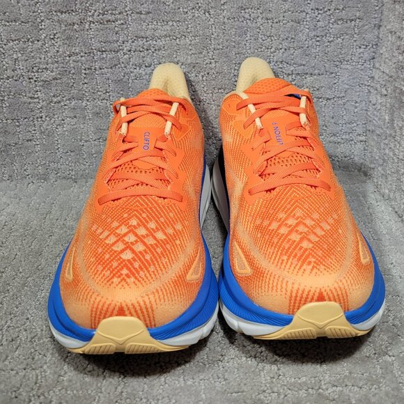 Hoka One One Clifton 9 Men's Size 13D Orange Impala Athletic Running Sneakers. - Picture 2 of 13